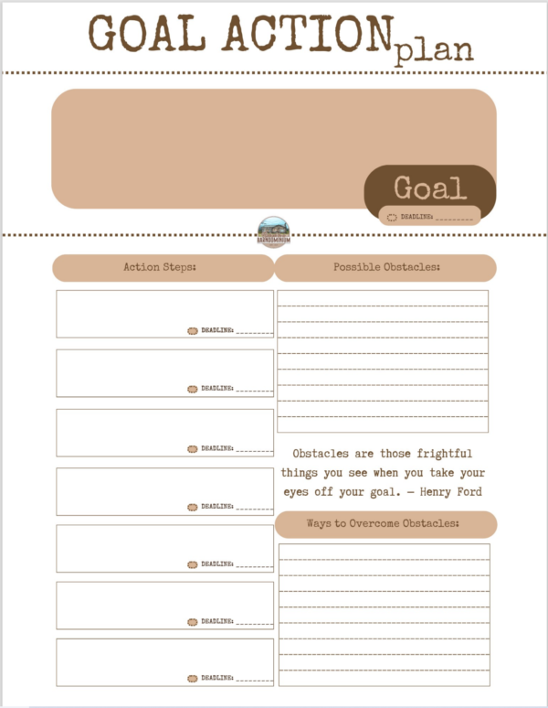 action plan worksheet