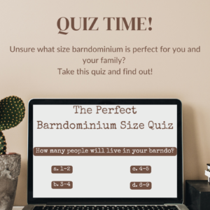 Barndominium Size Quiz imaged displayed on a laptop screen